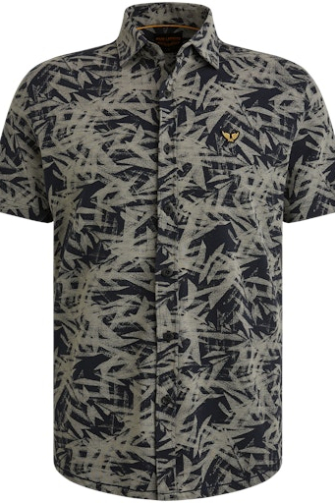 PME Legend Overhemd km casual Blauw dessin  PSIS2505228-5281