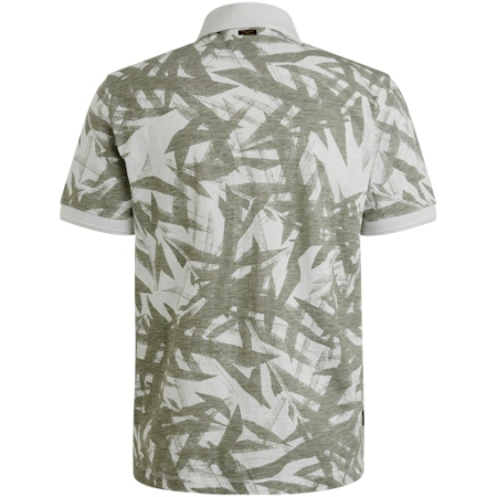 PME Legend Polo korte mouw Wit dessin  PPSS2505871-7003 - Afbeelding 2