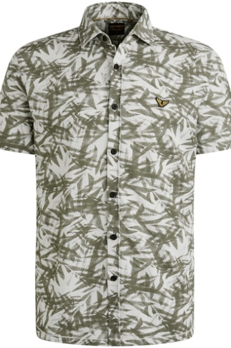PME Legend Overhemd km casual Wit dessin  PSIS2505228-7003