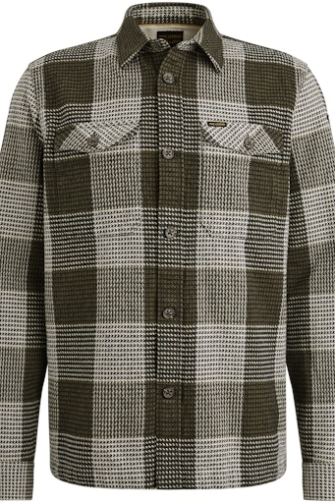 PME Legend Overhemd lm casual Groen dessin  PSI2508214-6416