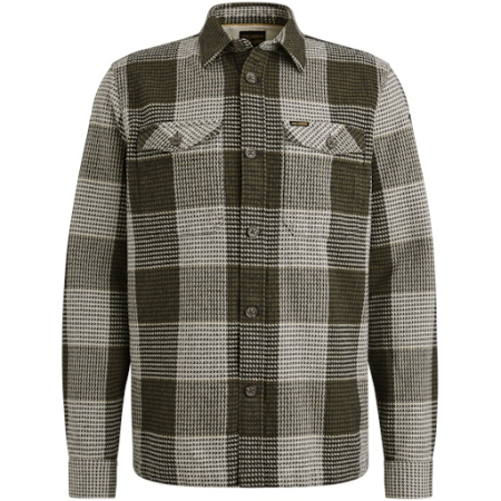 PME Legend Overhemd lm casual Groen dessin  PSI2508214-6416