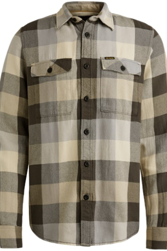 PME Legend Overhemd lm casual Ecru dessin  PSI2509236-8039