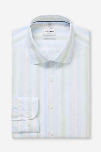 Olymp Overhemd lm dress Blauw dessin  2074/14/10 BF