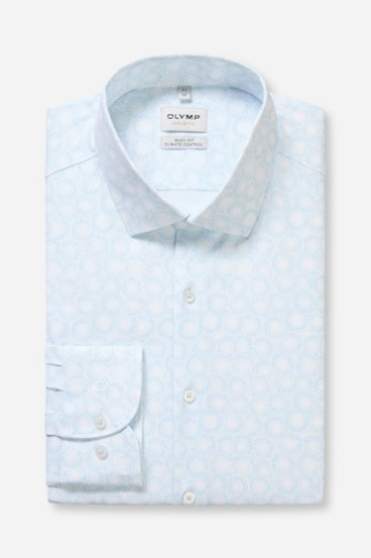 Olymp Overhemd lm dress Blauw dessin  2090/14/11 BF