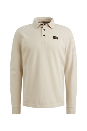 PME Legend Polo lange mouw Ecru  PPS2602899-7013