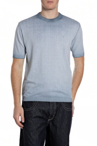 Replay T-shirt korte mouw Blauw  UK4718.G20785A-211