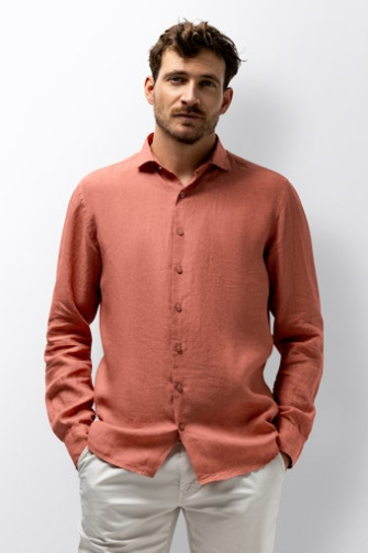 State of Art Overhemd lm casual Oranje  211-16270-4200
