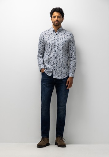 State of Art Overhemd lm casual Blauw dessin 214-26254-5659 - Afbeelding 4