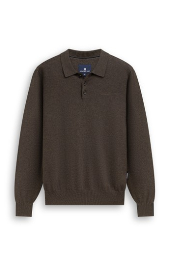 State of Art Pullover polo Bruin  141-26007-8900