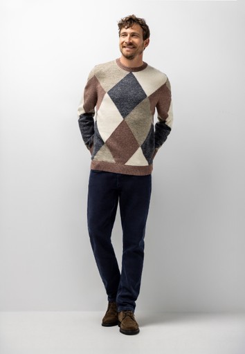 State of Art Pullover ronde hals Bruin dessin 114-26103-4219 - Afbeelding 3