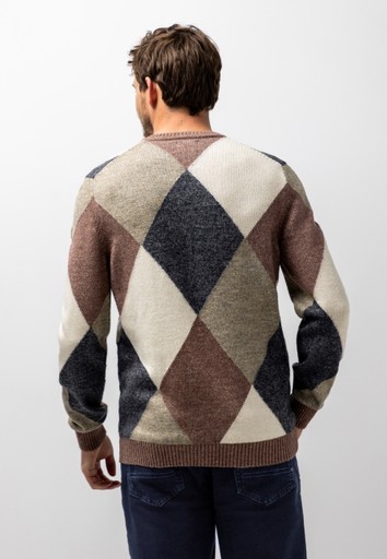State of Art Pullover ronde hals Bruin dessin 114-26103-4219 - Afbeelding 4