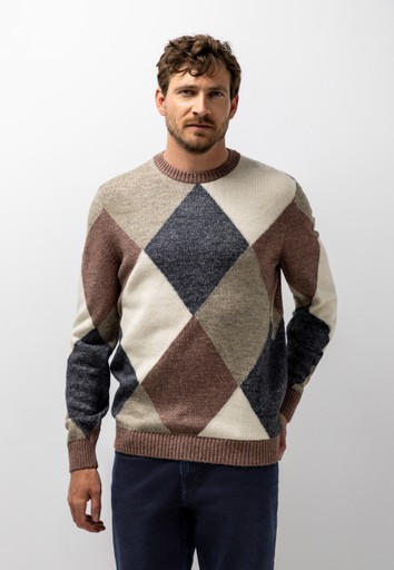 State of Art Pullover ronde hals Bruin dessin 114-26103-4219 - Afbeelding 2